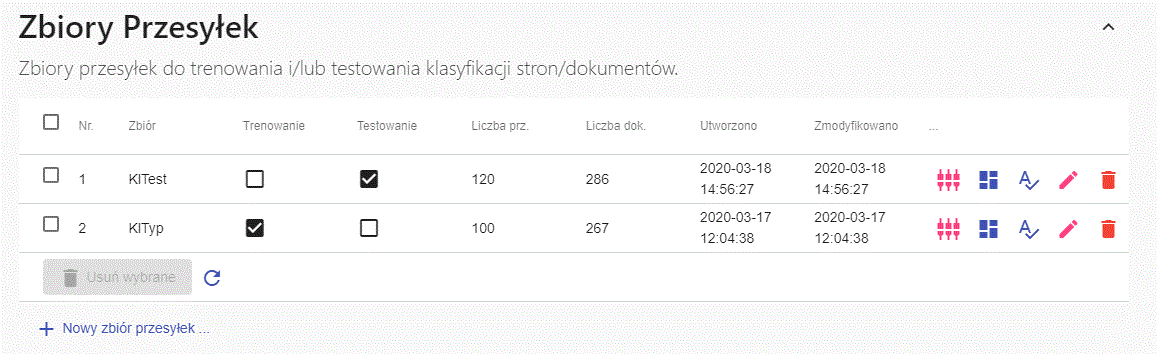 FormAnalyzer RBEE zbiory przesyłek