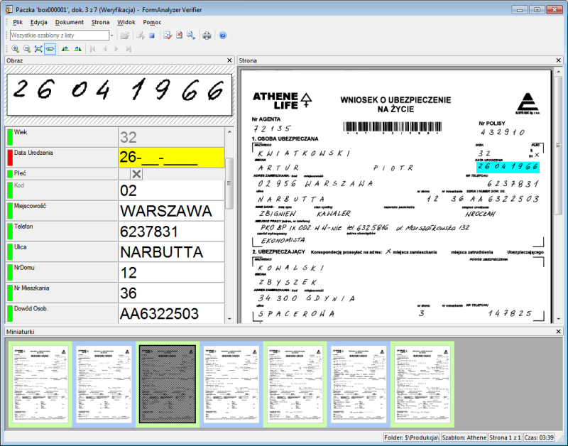 FormAnalyzer Verifier, tryb weryfikacji ręcznej Arhat