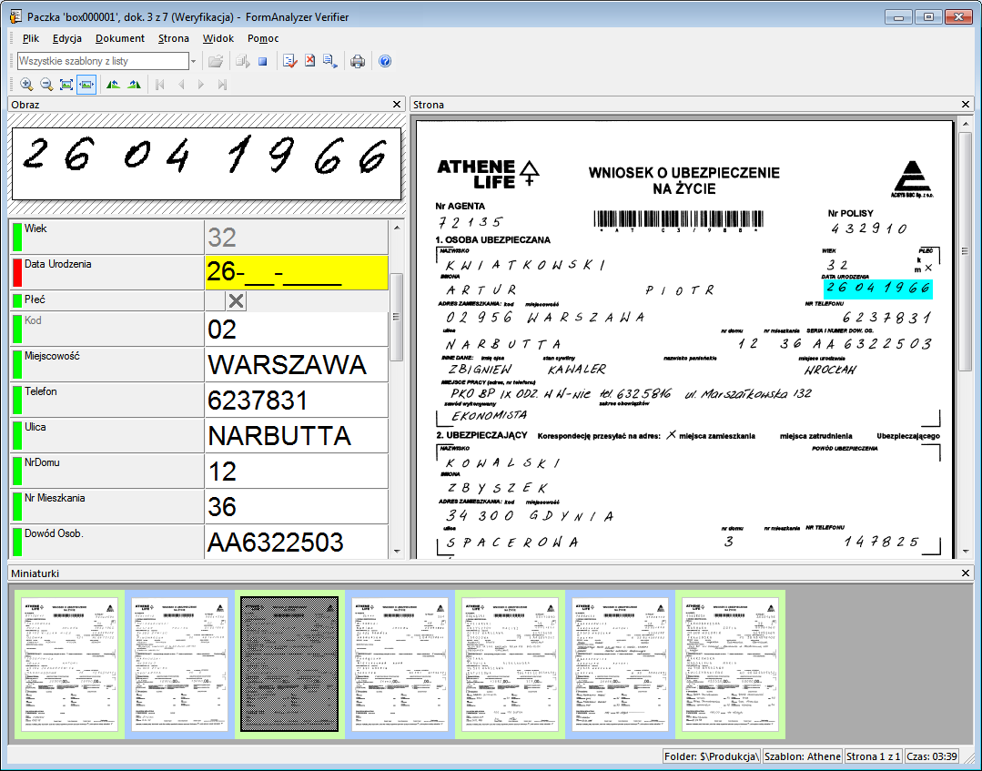 FormAnalyzer Verifier, tryb weryfikacji ręcznej Arhat