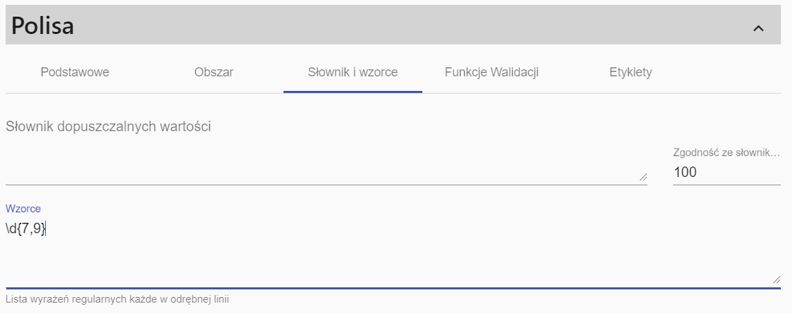 FormAnalyzer RBEE metadana słownik